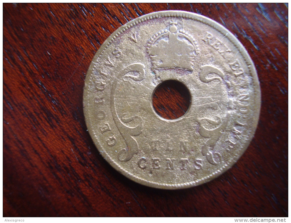 BRITISH EAST AFRICA USED TEN CENT COIN BRONZE Of 1928 - GEORGE V. - British Colony