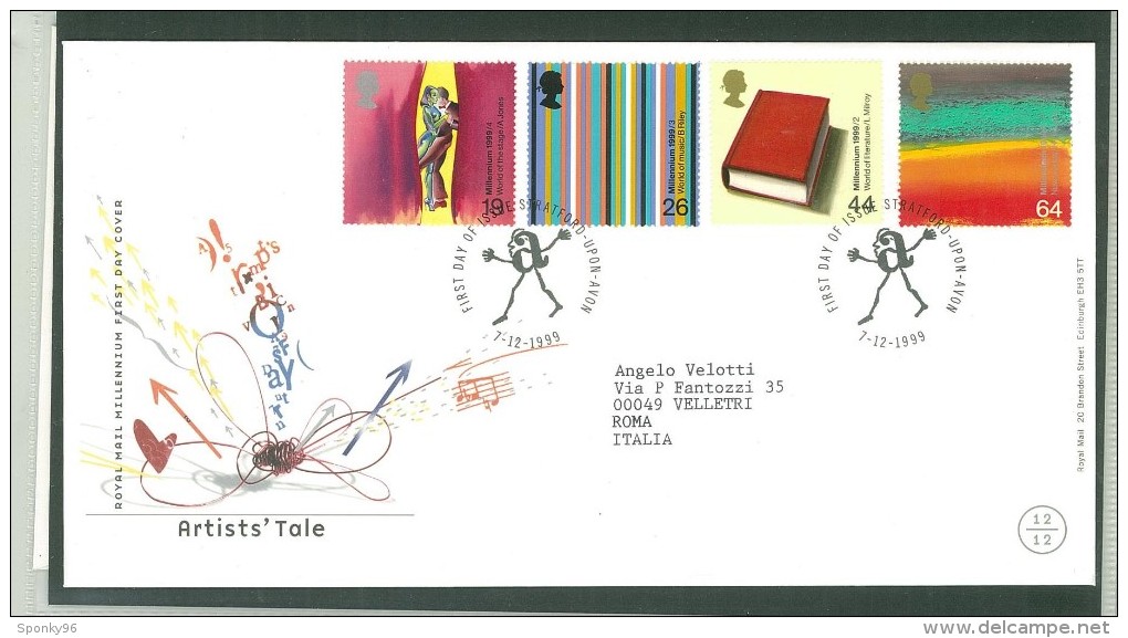 FDC GRAN BRETAGNA - GREAT BRITAIN - ROYAL MAIL- ANNO 1999 - ARTISTS' TALE - STRATFORD - UPON - AVON - - 1991-2000 Decimal Issues