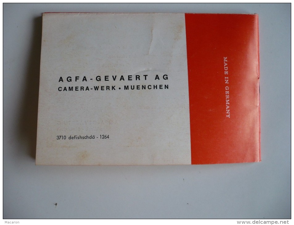 NOTICE Appareil PHOTO AGFA ISOMAT RAPID Type 2428. 50 Pages, 11x8 Cm . TRES BON ETAT.  AGFA-GEVAERT. Made In Germany - Fototoestellen