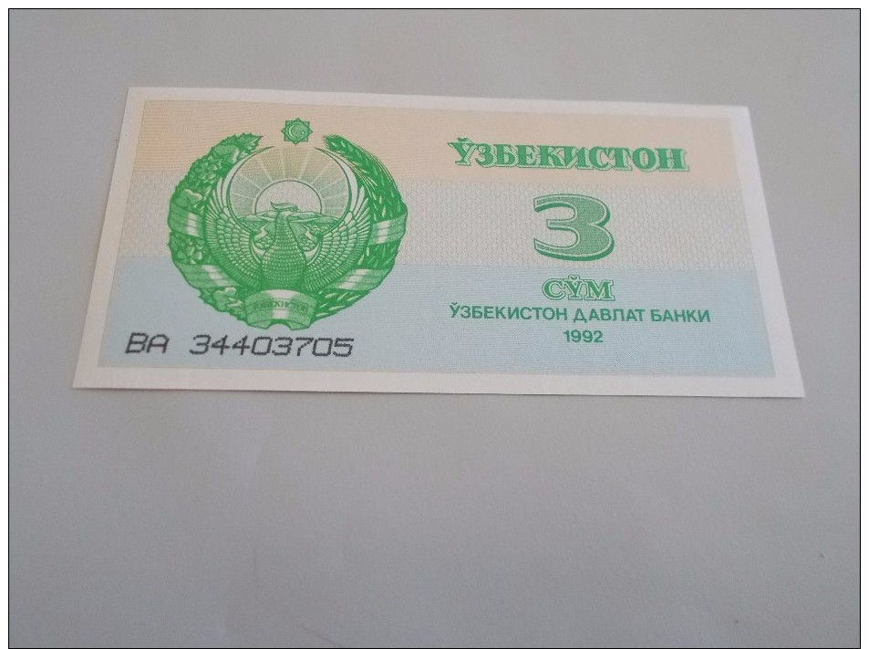 BILLET NEUF D'OUZBEKISTAN : 3 CYM - Uzbekistan