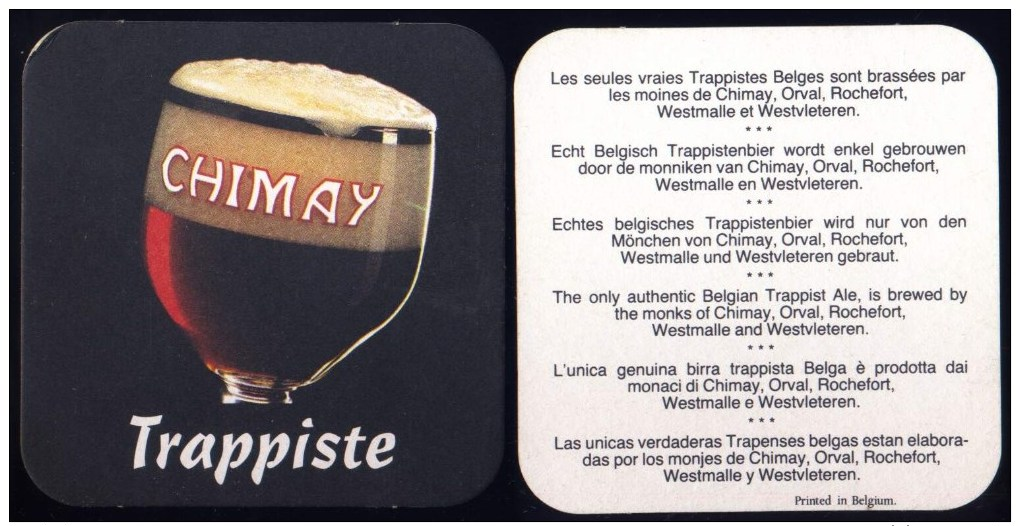 Sous-bock – Sottobicchieri – Beer Coaster - CHIMAY - Trappiste - - Sous-bocks