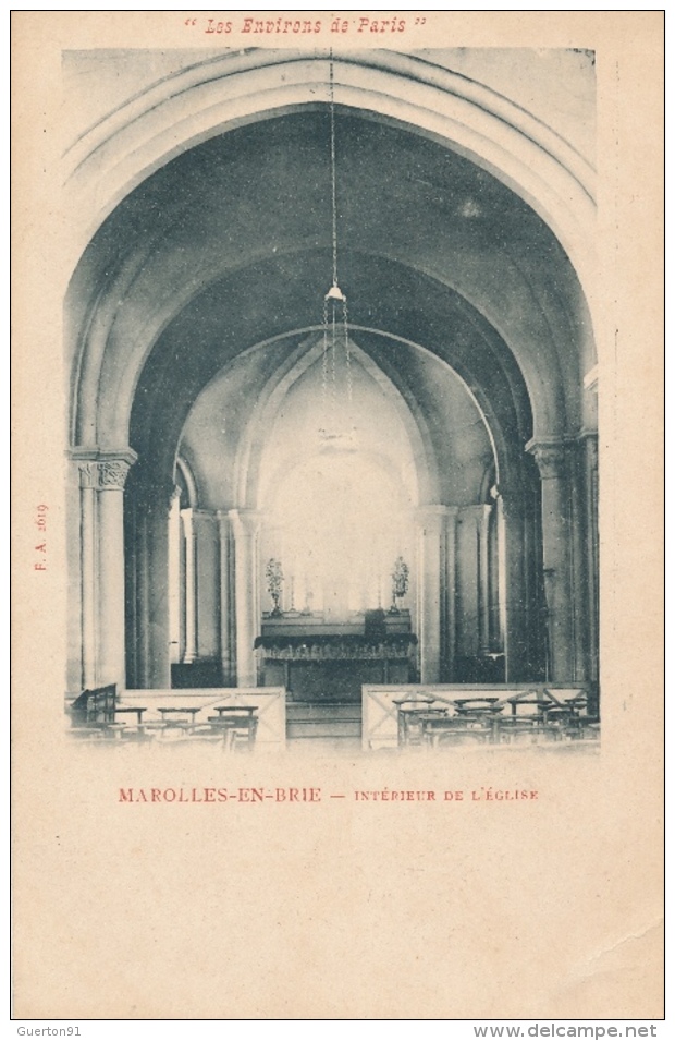 ( CPA 94 )  MAROLLES-EN-BRIE  /  Intérieur De L'Église - - Marolles En Brie