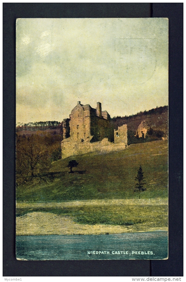 SCOTLAND  -  Peebles  Neidpath Castle  Used Vintage Postcard As Scans - Peeblesshire