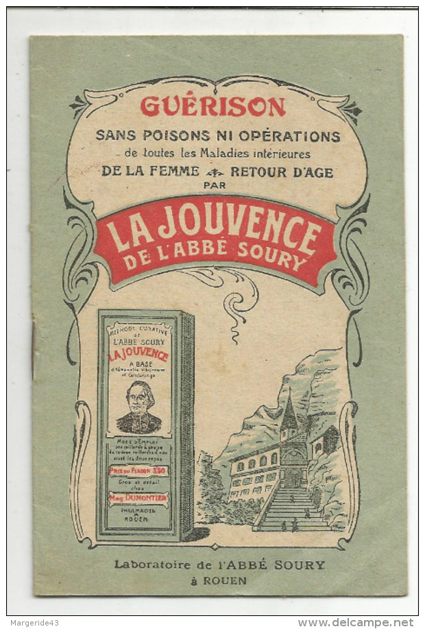 LIVRET PUBLICITAIRE DE LA JOUVENCE DE L'ABBE SOURY - Publicités