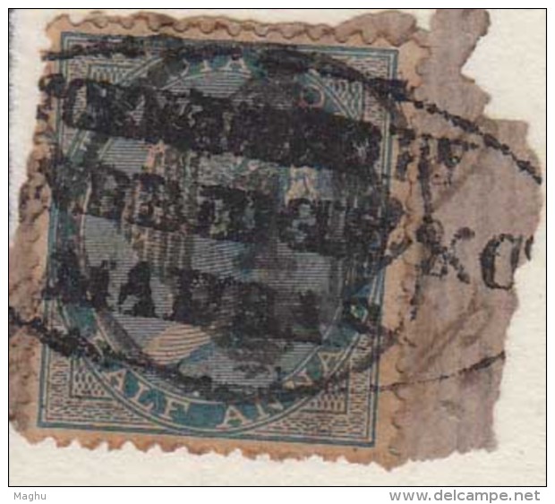 Madras Postmark Cooper Type 9c Cancel  British India Used Early Indian Cancellation - 1854 East India Company Administration