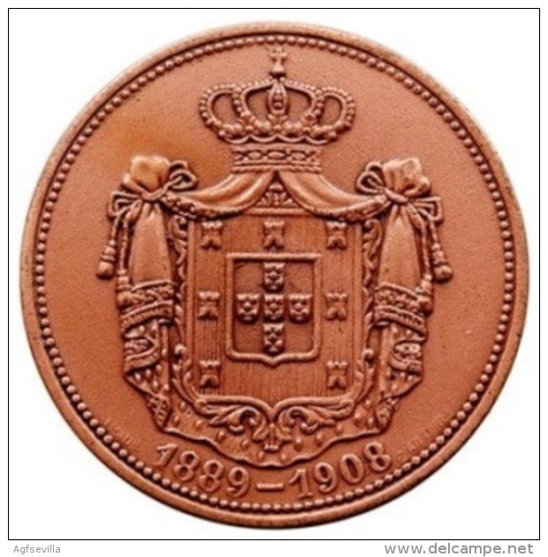 PORTUGAL. MEDALLA CARLOS I Y AMELIA. 1.908 - Monarchia / Nobiltà