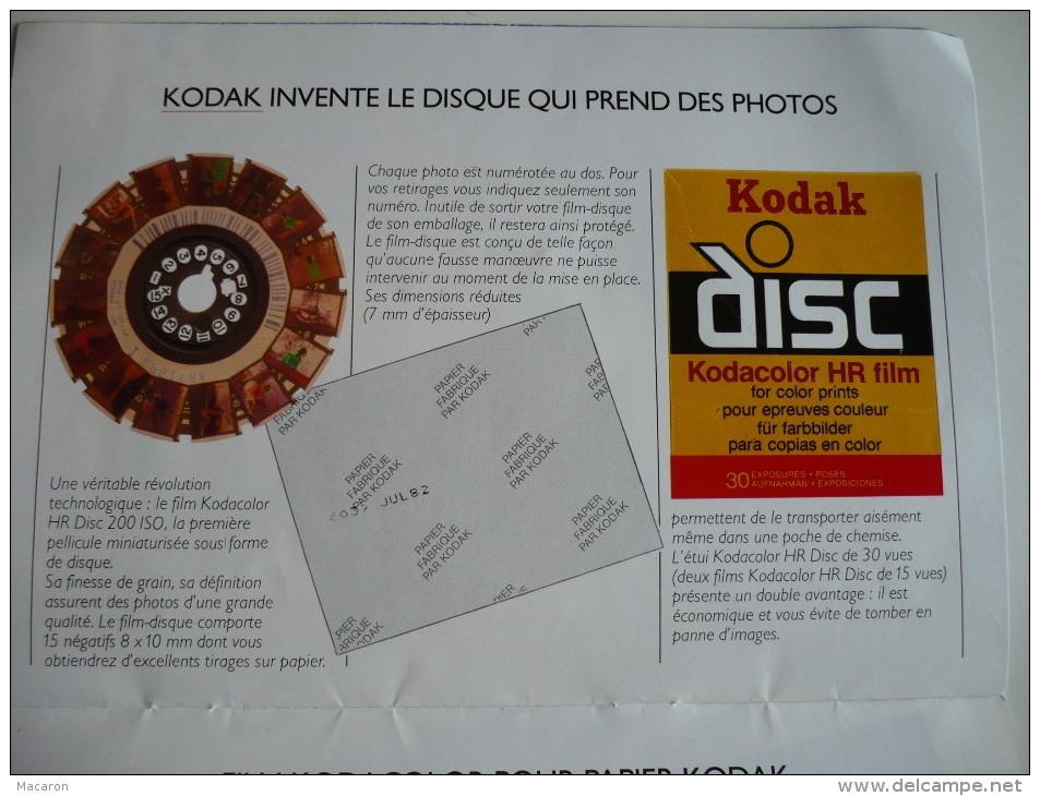 Publicité KODAK Guide Des APPAREILS, Automne Hiver 1982. KODAK DISC, KODAMATIC.18 Pages, 21,5x15 Cm. Très Bon Etat - Appareils Photo