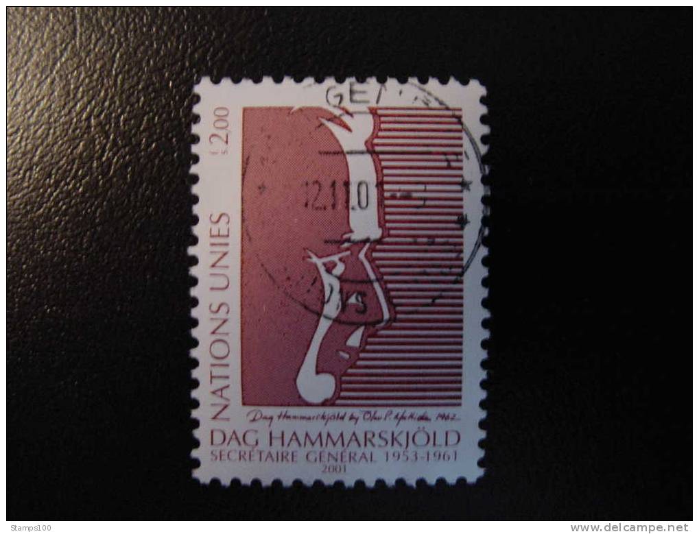 UNITED NATIONS GENEVE 2001   HAMMARSKJOLD  USED   (CTO)     (0126-NVT/015)) - Oblitérés