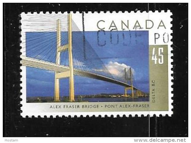 CANADA, 1995,  USED # 1573,   BRIDGES:  ALEX FRASER In DELTA  BC           USED - Oblitérés