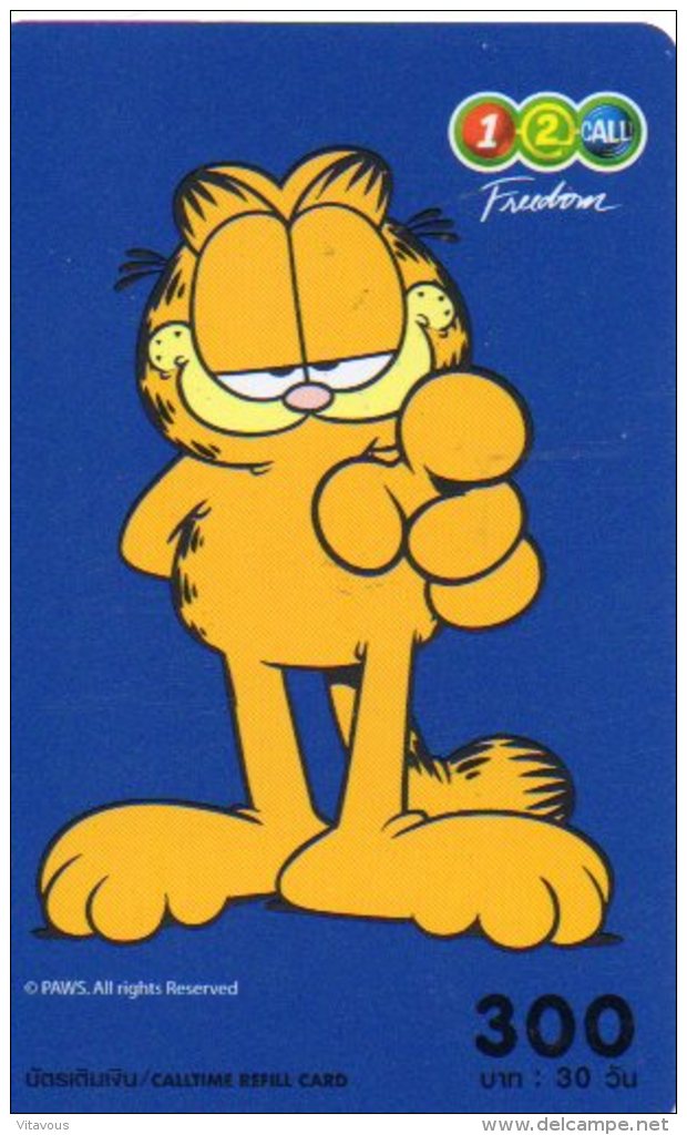 Garfield  Cartoon BD Film Movie Chat Cat Katze Carte Thaïlande (R458) - Thaïlande