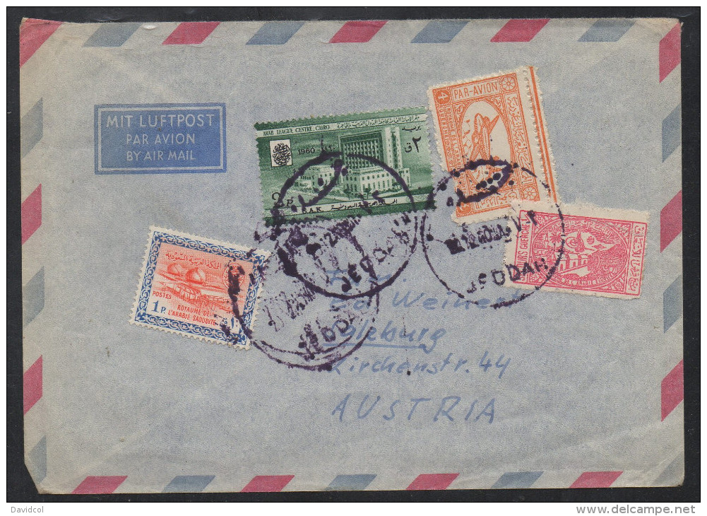 S618. SAUDI ARABIA. COVER JEDDAH TO AUSTRIA - Arabia Saudita