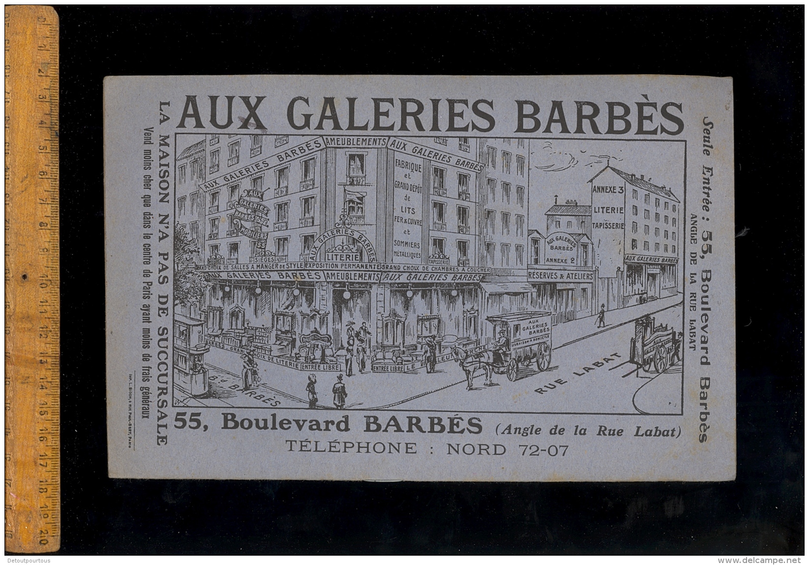 Catalogue Tarif AUX GALERIES BARBES Maison Jules GROS Boulevard Barbès Rue Labat Meubles Mobilier Ameublement Montmartre - 1900 – 1949