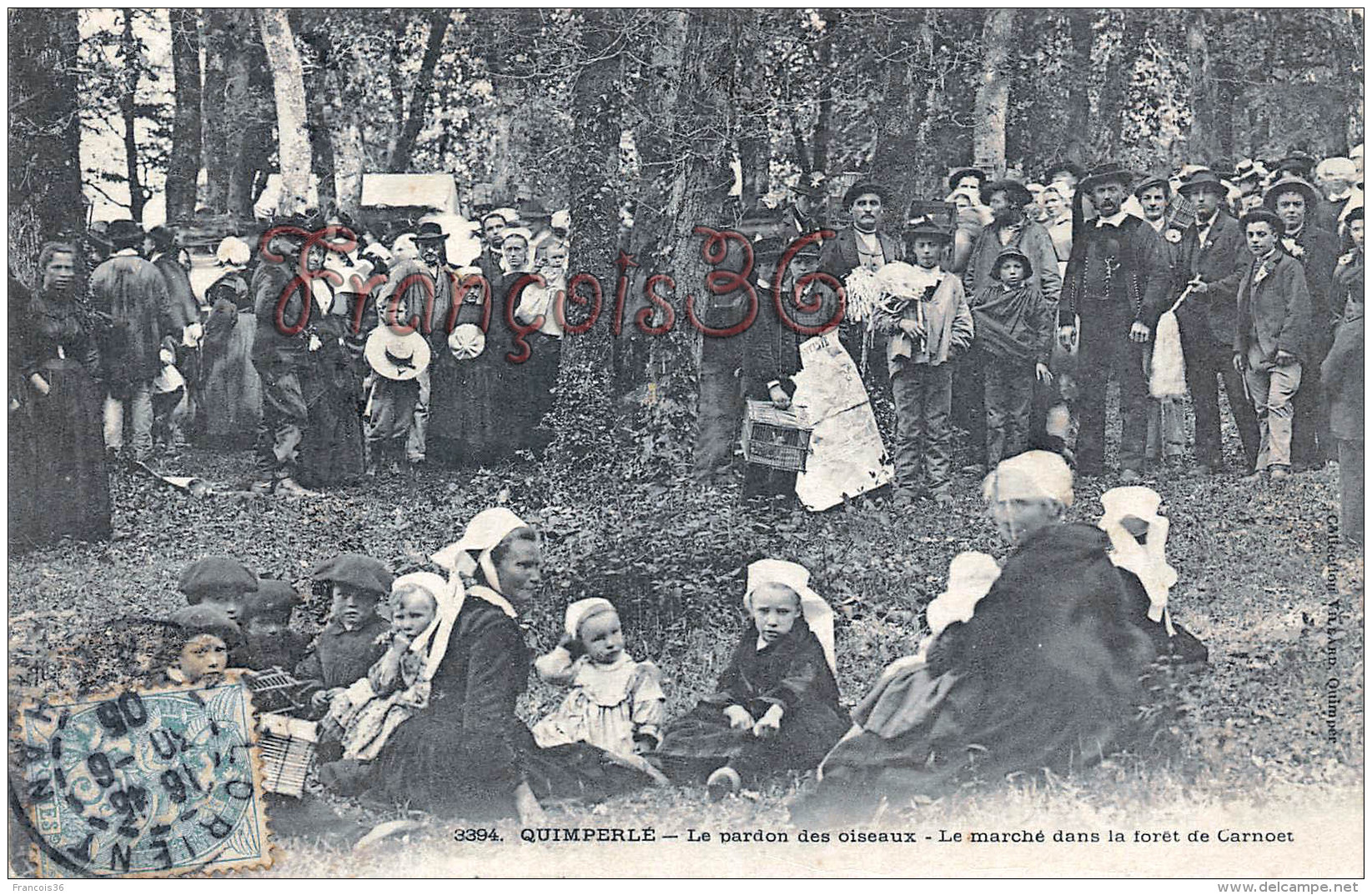 (29) Quimperlé - Le Pardon Des Oiseaux - Le Marché Dans La Forêt De Carnoêt - 2 SCANS - Quimperlé