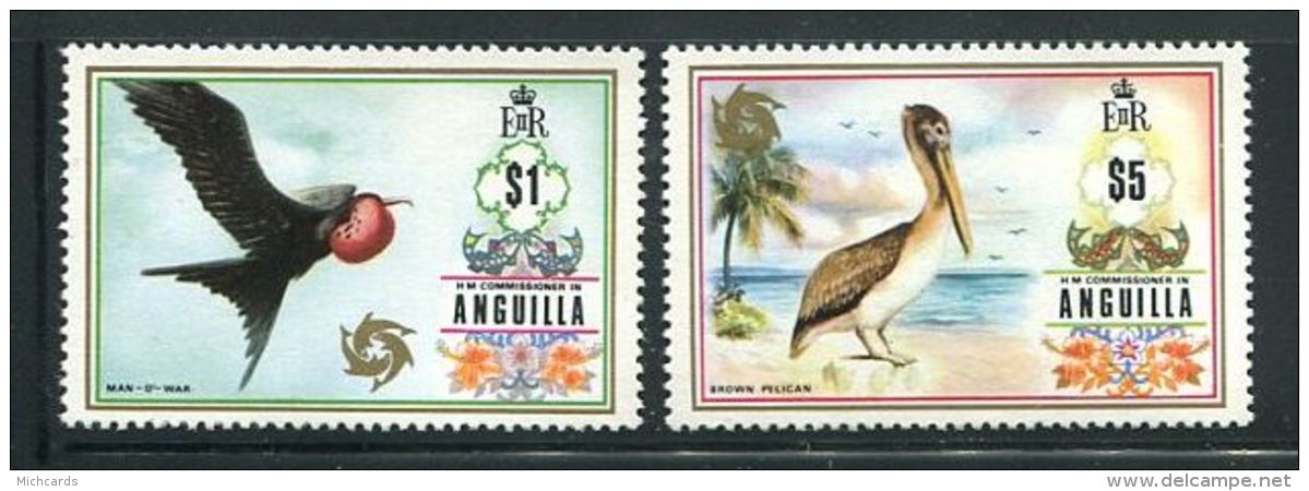 159 ANGUILLA 1972 - Oiseau Pelican (Yvert 126 Et 128) Neuf ** (MNH) Sans Trace De Charniere - Anguilla (1968-...)