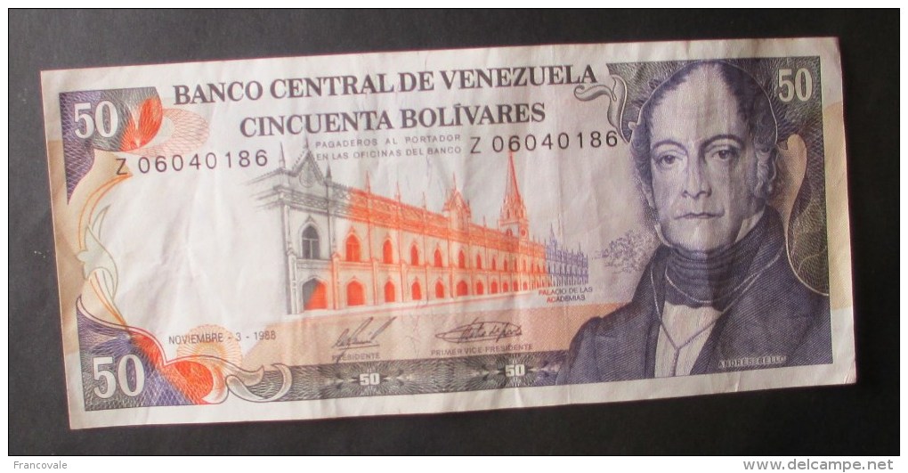 Venezuela 50 Bolivares 3 Novembre 1988 - Venezuela