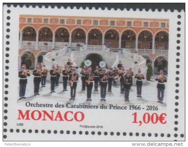 MONACO ,2016 ,MNH, ORCHESTRA, CARABINIERS ORCHESTRA, TRUMPETS, 1v - Música