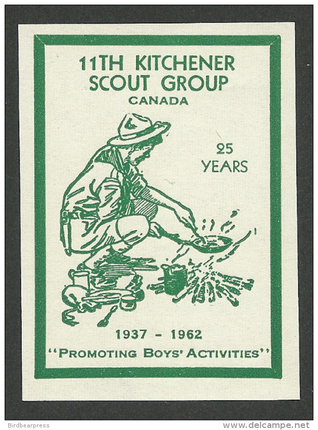 B24-01 CANADA 11th Kitchener Boy Scouts 1962 Fundraising Label MNG - Vignettes Locales Et Privées