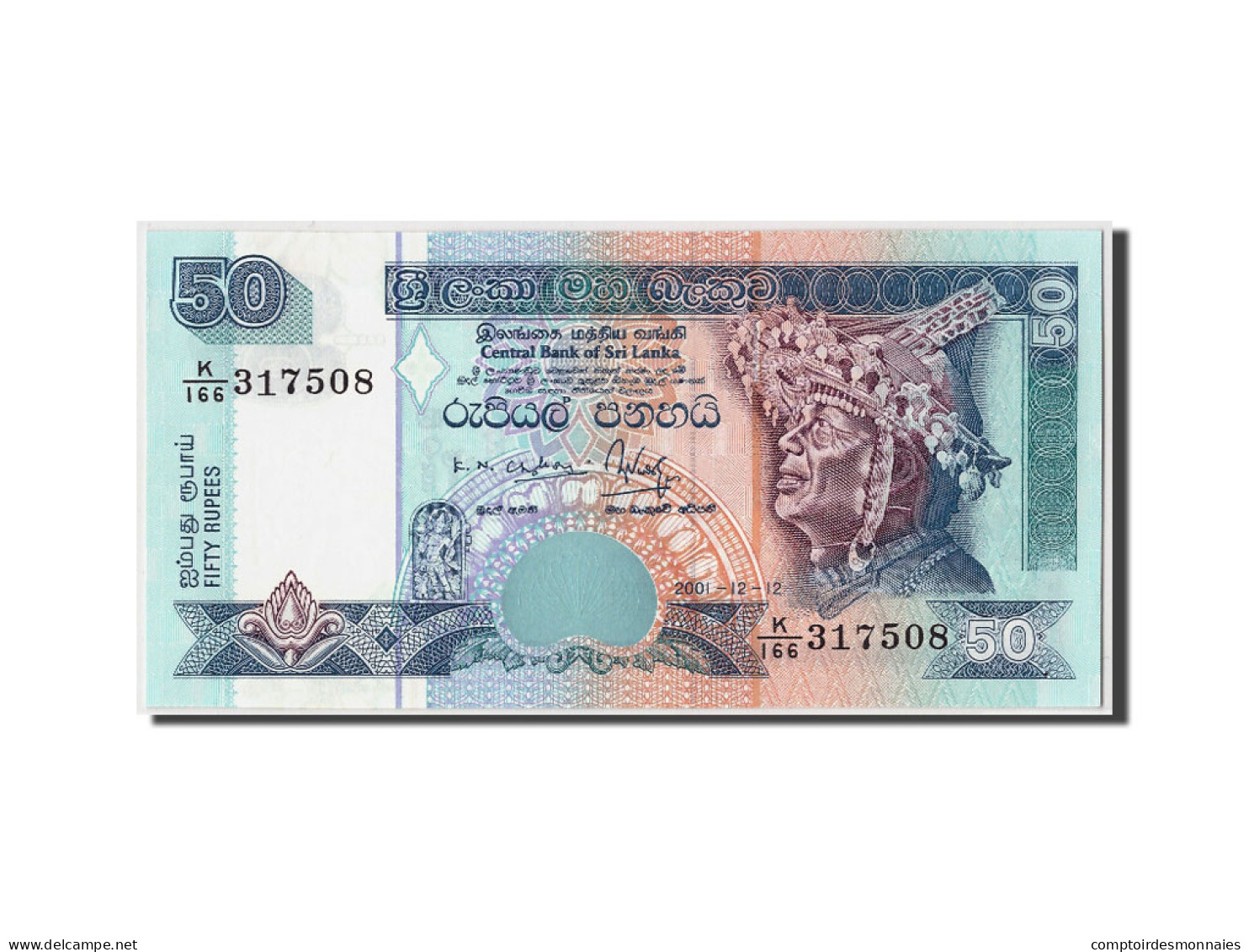 Billet, Sri Lanka, 50 Rupees, 2001, 2001-12-12, KM:117a, NEUF - Sri Lanka