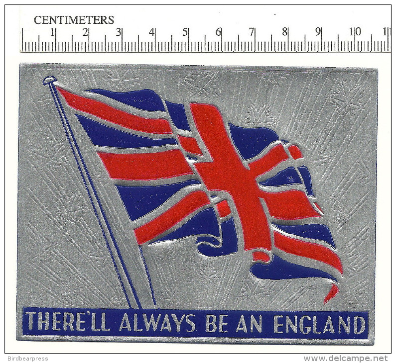 B24-26 CANADA WWII Patriotic GB Flag There´ll Always Be An England MNH Silver Foil - Viñetas Locales Y Privadas