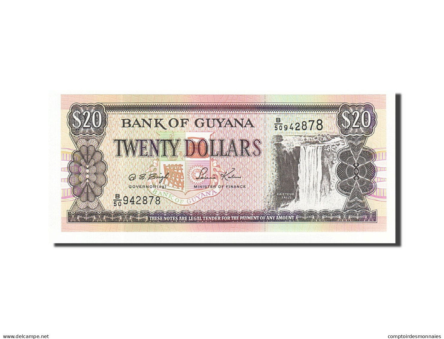 Billet, Guyana, 20 Dollars, 1996, Undated, KM:30b, NEUF - Guyana