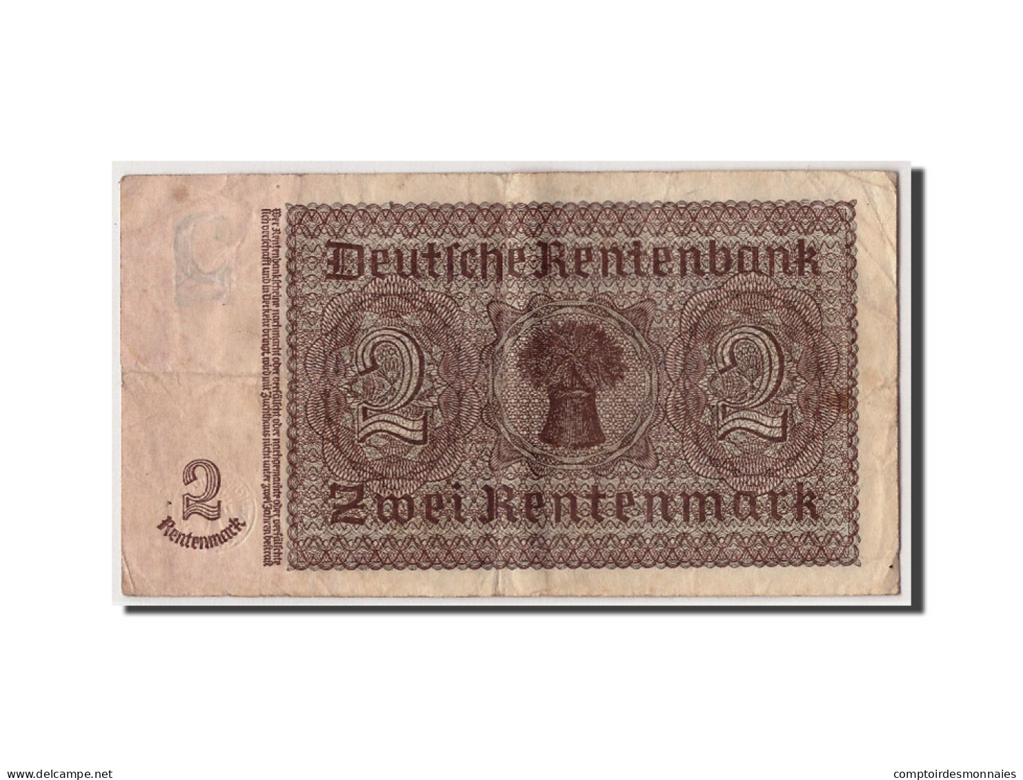 Billet, Allemagne, 2 Rentenmark, 1937, 1937-01-30, KM:174b, B+ - 2 Rentenmark