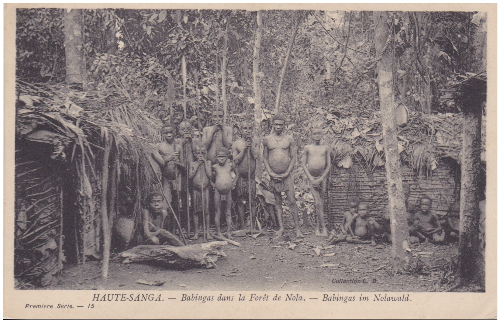 CONGO - HAUTE SANGA ( AFRIQUE ) -  Babingas Dans La Forêt De Nola - Babingas Im Nolawald  ( Belle Vue Du Village ...) - Französisch-Kongo