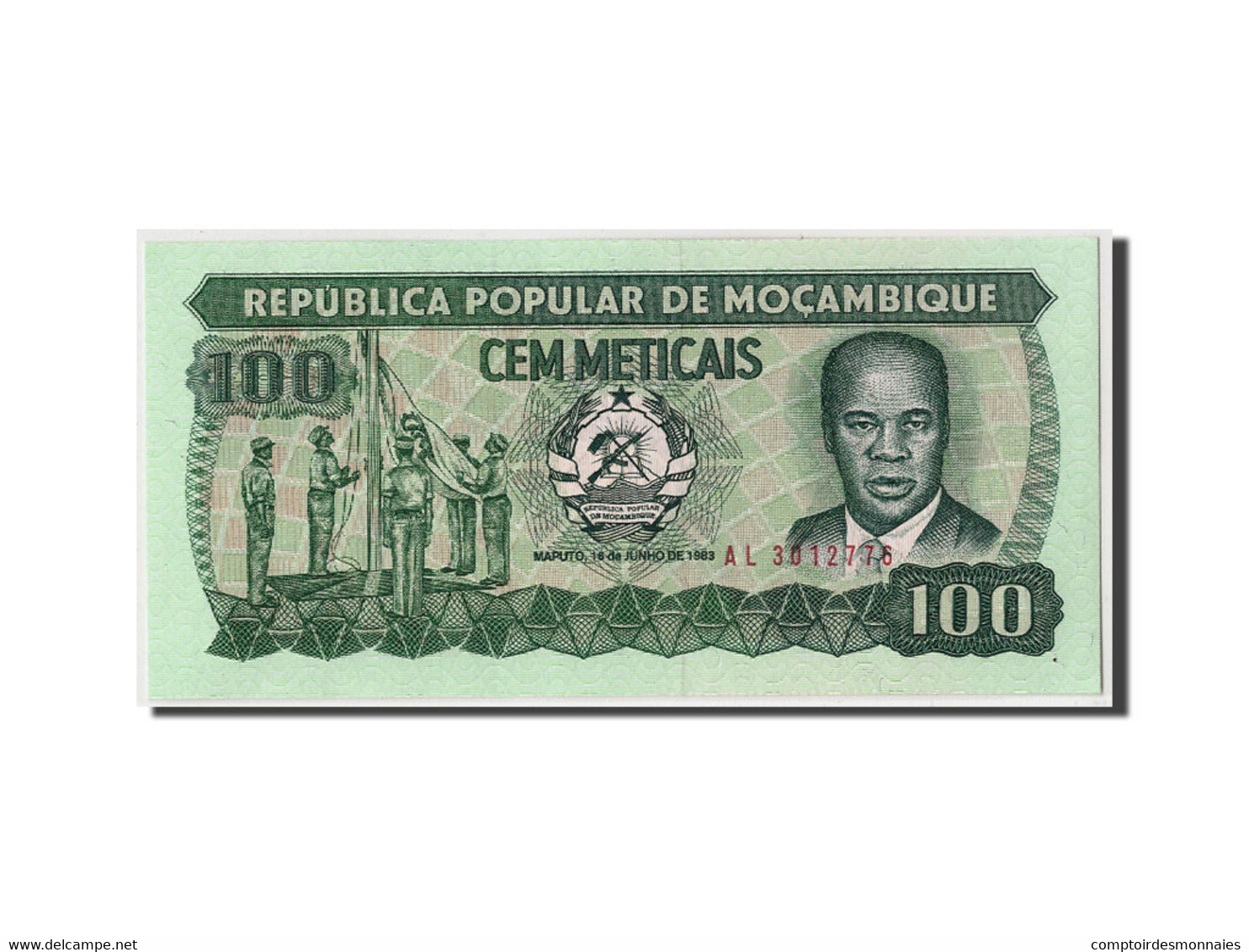 Billet, Mozambique, 100 Meticais, 1983, 1983-06-16, KM:130a, NEUF - Mozambique