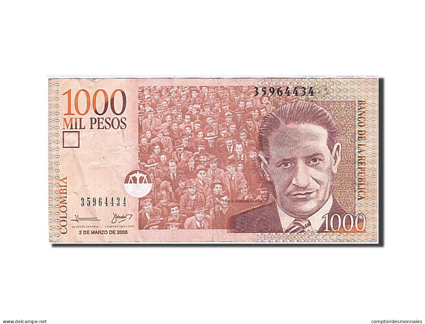 Billet, Colombie, 1000 Pesos, 2001, 2005-03-02, KM:450h, TTB - Colombia