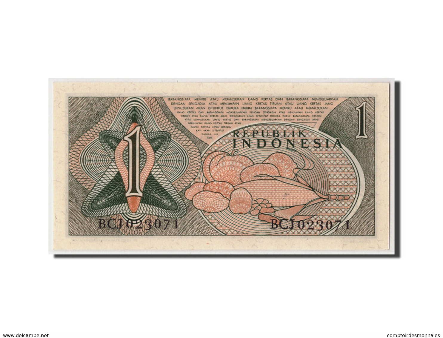 Billet, Indonésie, 1 Rupiah, 1960, Undated, KM:76, NEUF - Indonesia