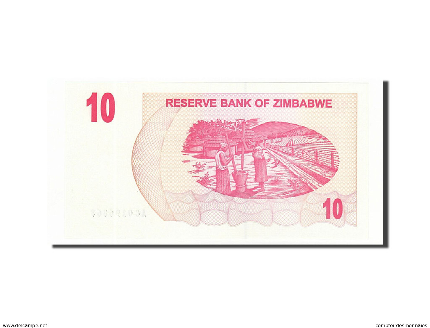 Billet, Zimbabwe, 10 Dollars, 2006-2008, 2006-08-01, KM:39, NEUF - Zimbabwe