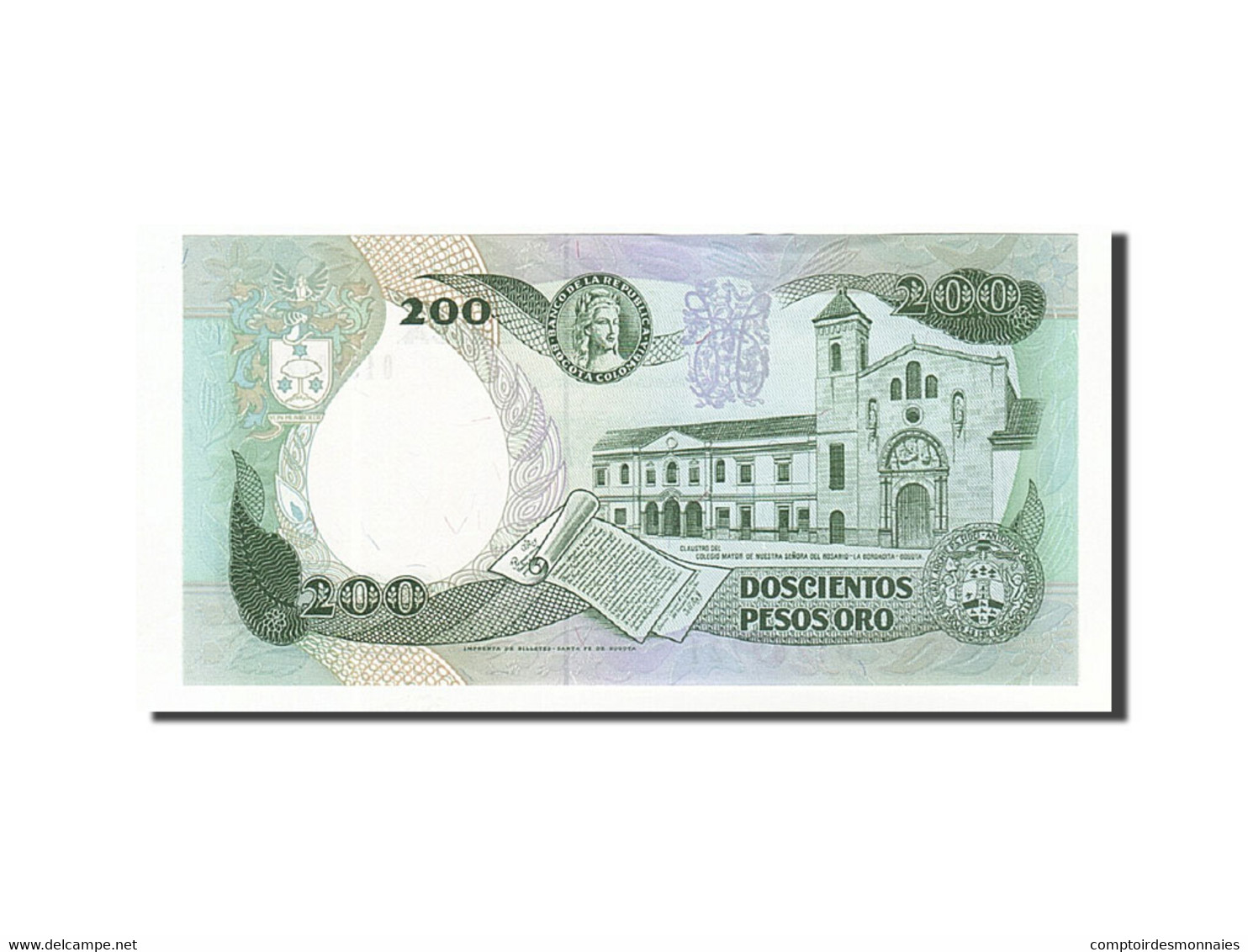 Billet, Colombie, 200 Pesos Oro, 1982-1984, 1992-08-10, KM:429A, NEUF - Colombie