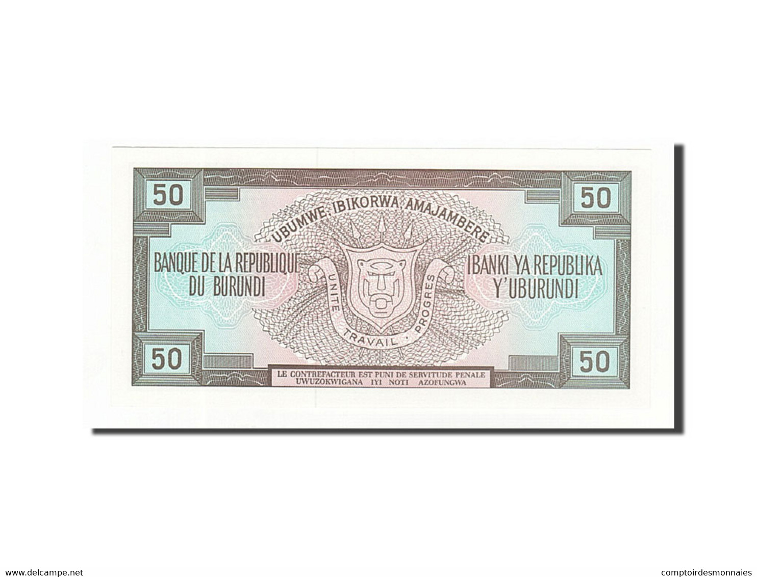Billet, Burundi, 50 Francs, 1977-1993, 1993-05-01, KM:28c, NEUF - Burundi