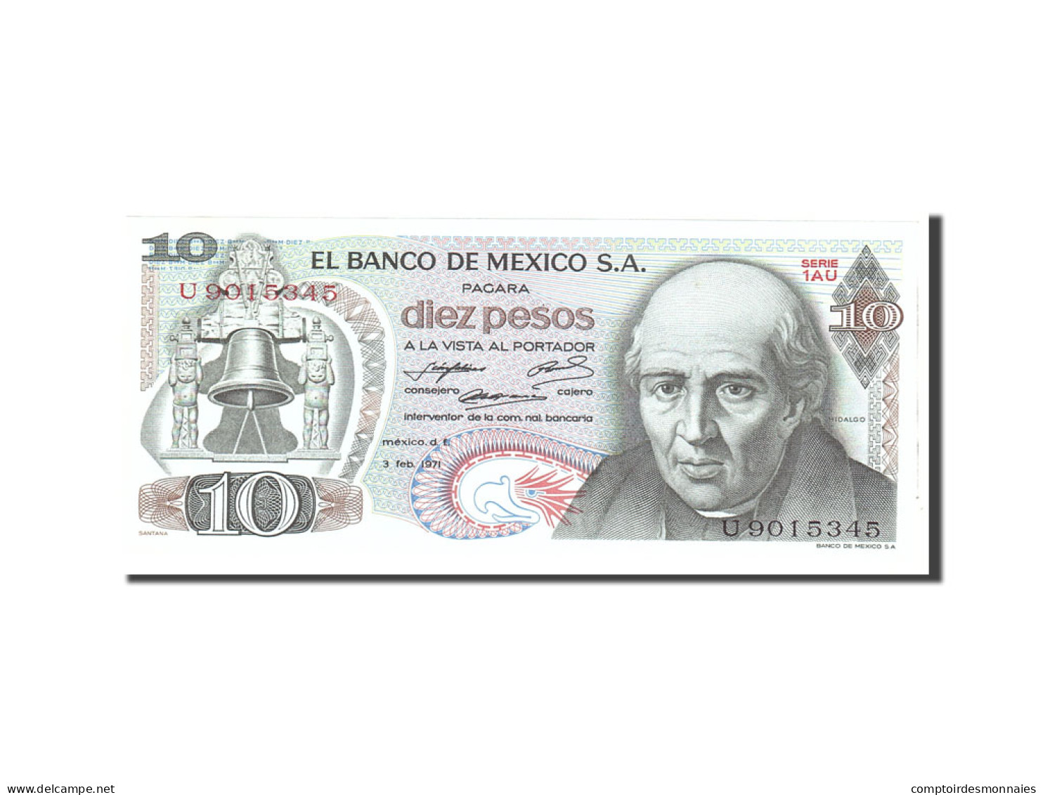 Billet, Mexique, 10 Pesos, 1971, 1971-02-03, KM:63d, NEUF - Mexiko