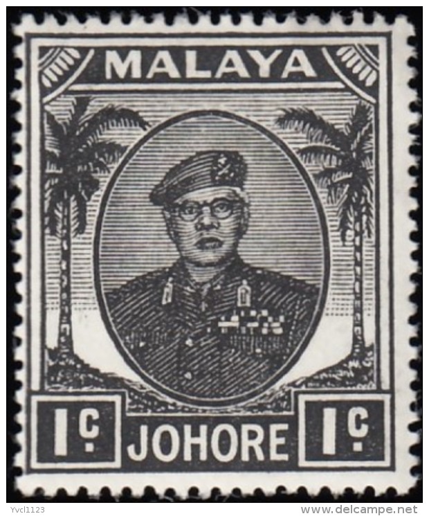 MALAYA Johore - Scott #130 Sultan Ibrahim (*) / Mint H Stamp - Johore