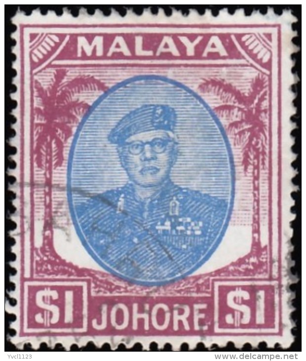 MALAYA Johore - Scott #148 Sultan Ibrahim / Used Stamp - Johore