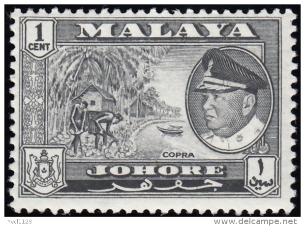 MALAYA Johore - Scott #158 Sultan Ismail (*) / Mint NH Stamp - Johore