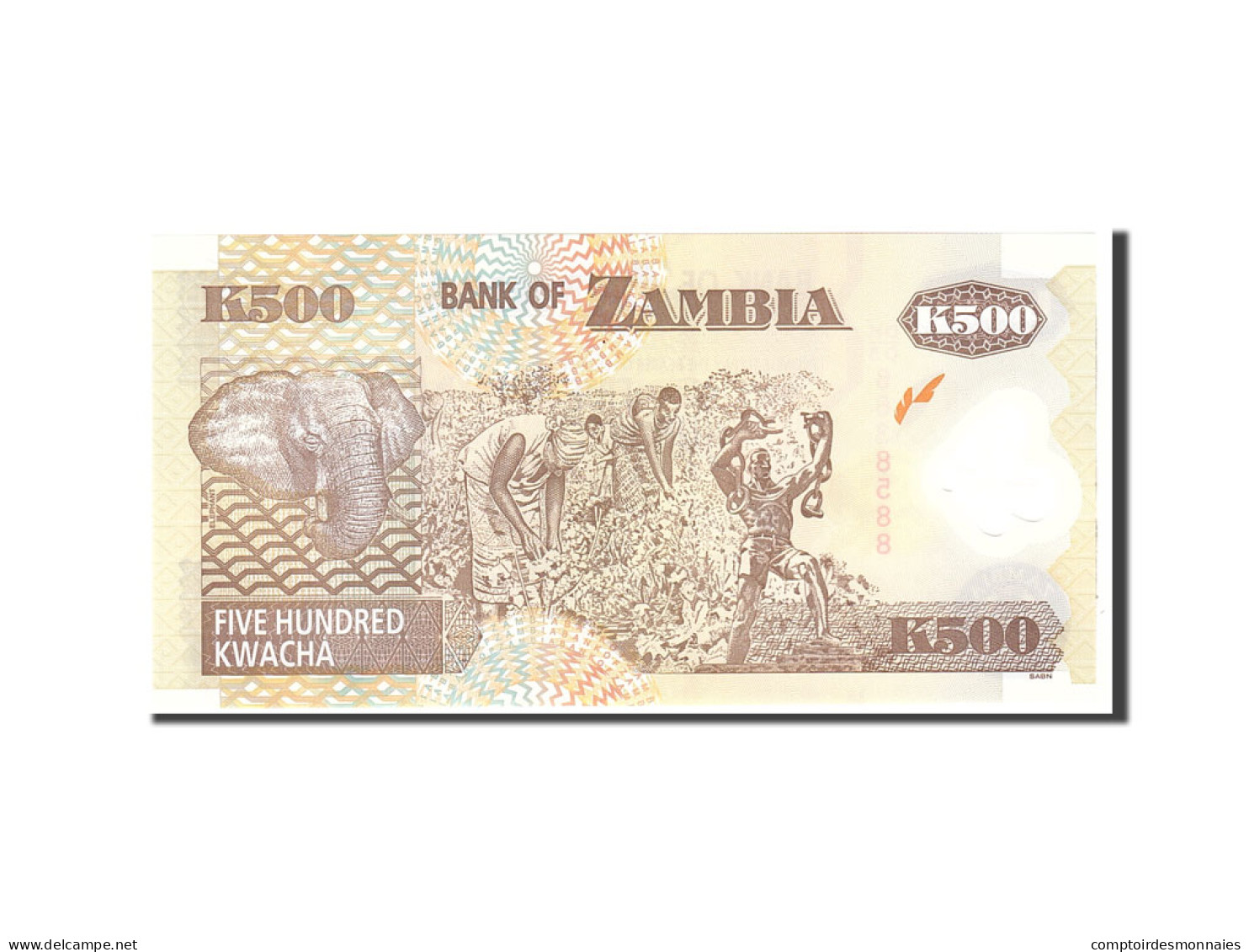 Billet, Zambie, 500 Kwacha, 2008, Undated, KM:43f, NEUF - Zambie