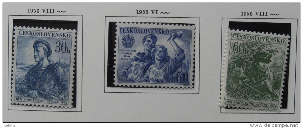 1956 Czechoslovakia Mi 974 + 979-980 /** - Ungebraucht