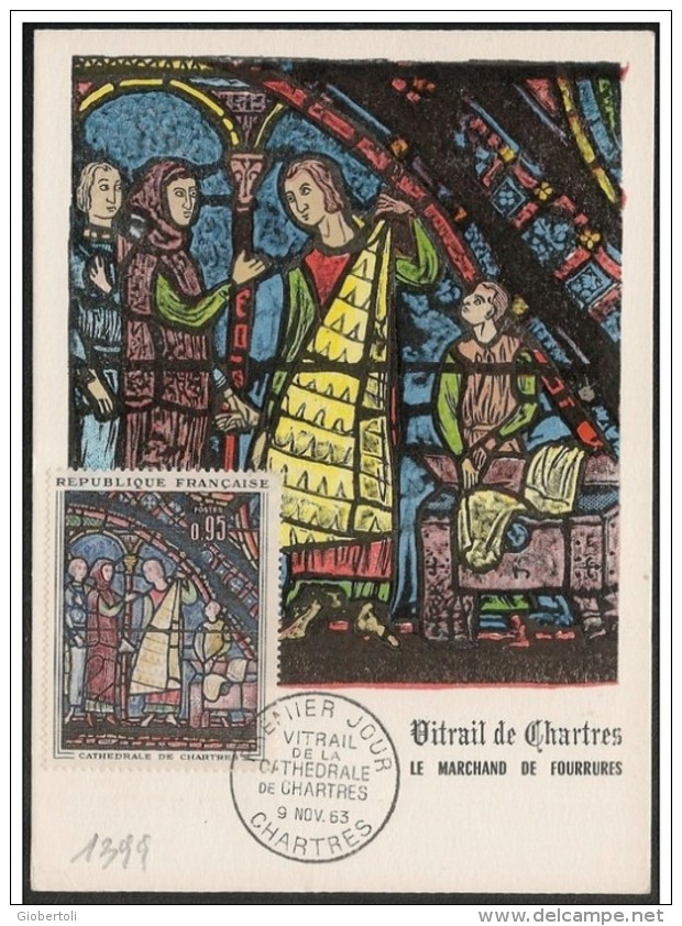 Francia/France: Maximum Card, Cattedrale Di Chartres, Cathédrale De Chartres, Chartres Cathedral - Vetri & Vetrate