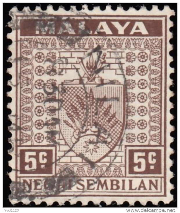 MALAYA Negri Sembilan - Scott #24 Arms (*) / Used Stamp - Negri Sembilan