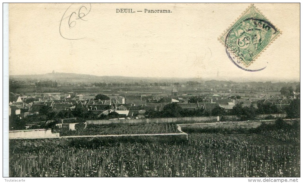 CPA 95 DEUIL PANORAMA - Deuil La Barre