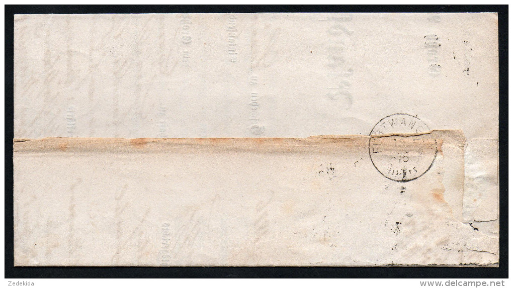 3154 - Alter Beleg Brief - Lörrach Nach Furtwangen 1876 - Trockensiegel - Other & Unclassified