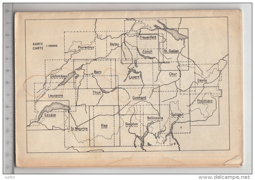 Carte Topographique De La Suisse ° Porrentruy - 1917 - Cartes Topographiques