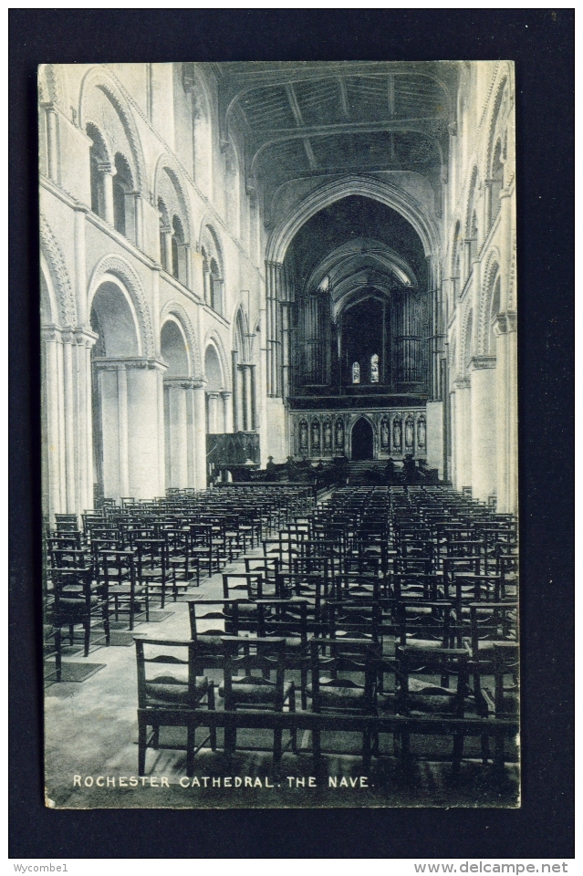 ENGLAND  -  Rochester Cathedral  The Nave  Used Vintage Postcard As Scans - Rochester