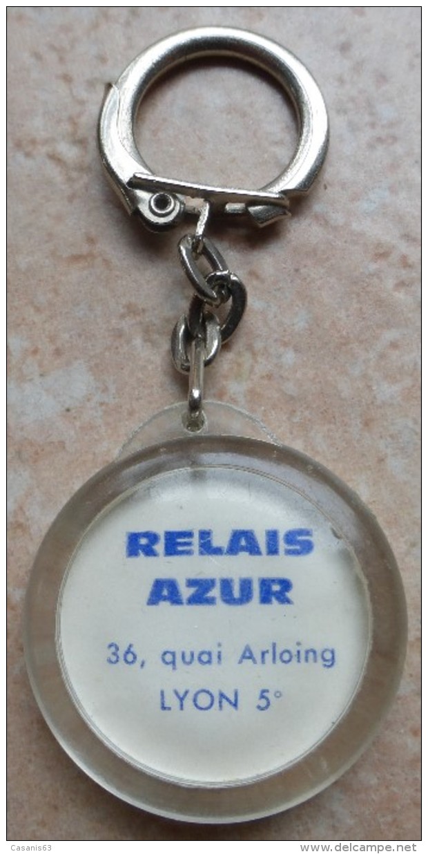 Porte  Clefs:     AZUR - RELAIS AZUR 36 Quai Arloing LYON - Key-rings