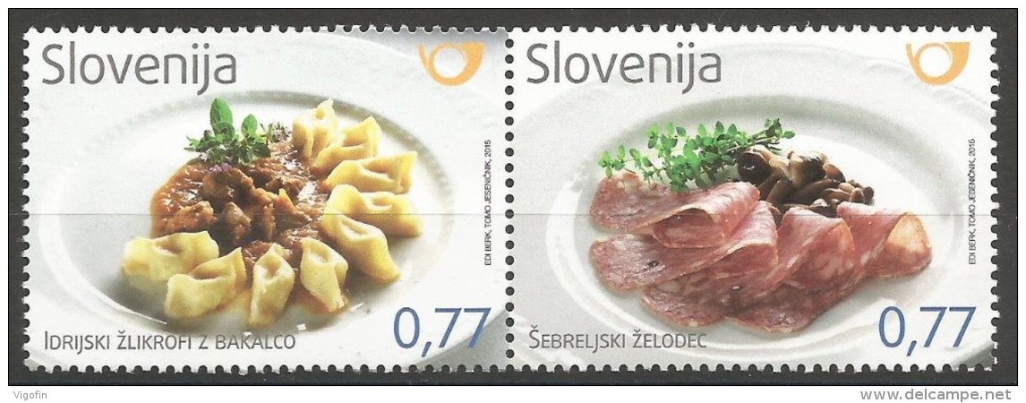 SI 2015-1178-9 GASTRONOMIA, SLOVENIA, 1 X 2v, MNH - Ernährung