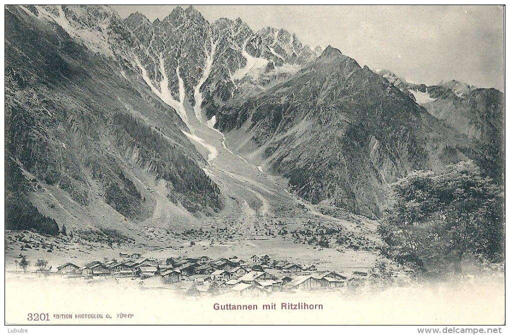 Guttannen - Mit Ritzlihorn           Ca. 1910 - Guttannen