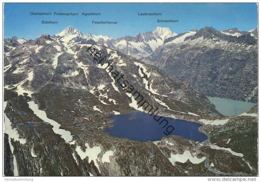 Grimselpass Mit Totensee - Grimselsee Und Oberaargletscher - AK Grossformat - Verlag Rud. Suter AG Oberrieden-Zürich - Oberried Am Brienzersee