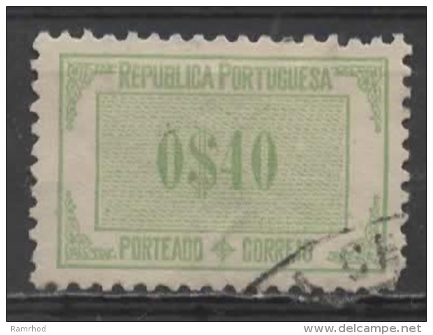 PORTUGAL 1932 Postage Due - 40e. - Green  FU - Used Stamps