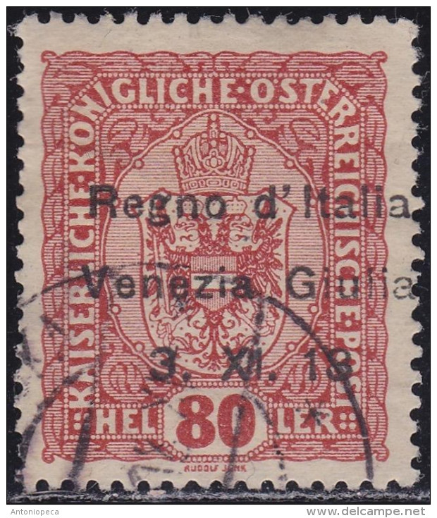 VENEZIA GIULIA 1918 / 80h Usato Prezzo Catalogo Euro 25 - Usati